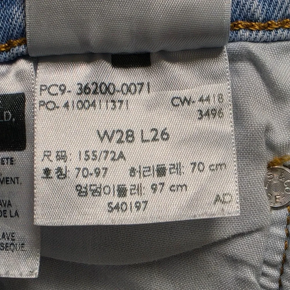 Jeans Levis 29 Womens Light Blue Excellent 501 Premium Side Logo Tape Straight - Picture 13 of 13